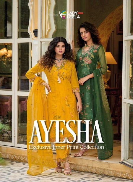 Ayesha By Lady Leela Designer Printed Kurti With Bottom Dupatta Wholesale Market In Surat Catalog